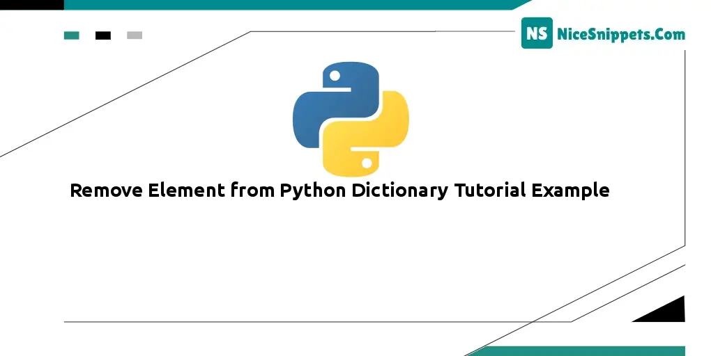 Remove Element from Python Dictionary Tutorial Example