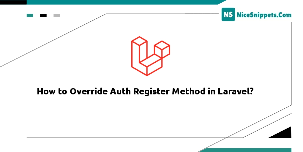 How to Override Auth Register Method in Laravel?