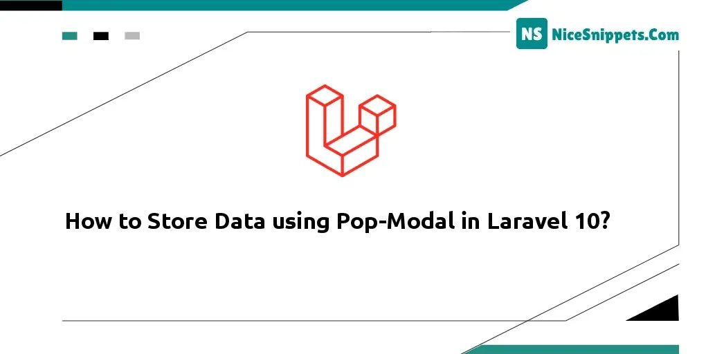 How to Store Data using Pop-Modal in Laravel 10?