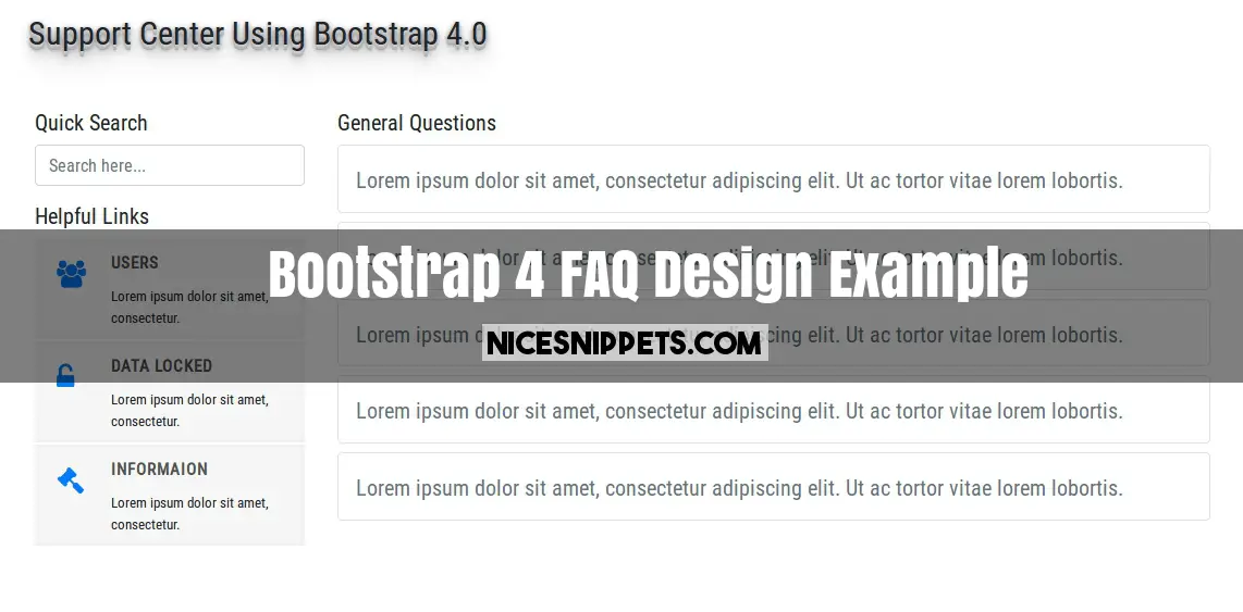 Bootstrap 4 Sidebar Template