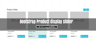 Best product display slider using bootstrap