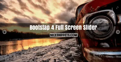 Bootstap 4 Full Screen Slider Using Superslides Plugin