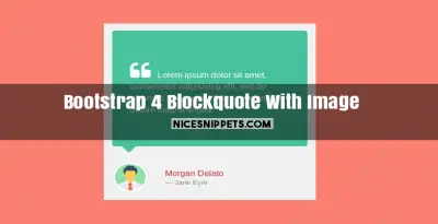 Bootstrap 4 Blockquote with user image desing
