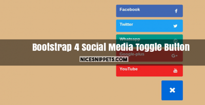 Bootstrap 4 Bottom Right Social Media Button Design