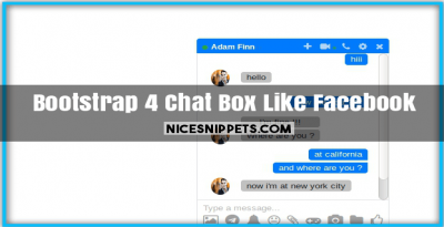 Bootstrap 4 Chat Box Design Like Facebook