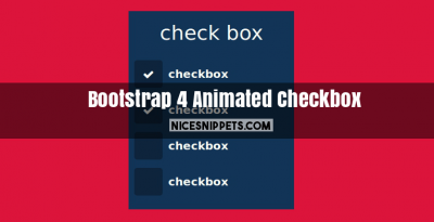 Bootstrap 4 Creative Animated Checkbox Demo