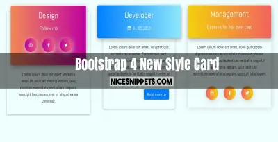 Bootstrap 4 New Style Card Design Example