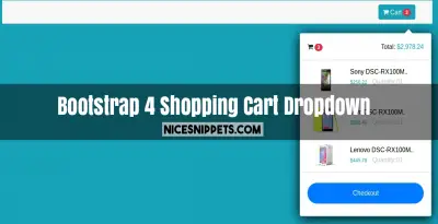 Bootstrap 4 Shopping Cart Dropdown In Header
