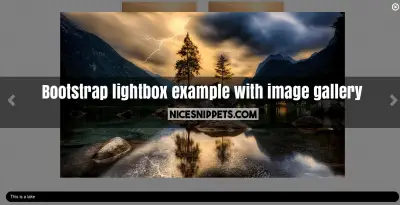Bootstrap lightbox example with image gallery