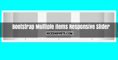 Bootstrap Multiple Items Responsive Carousel