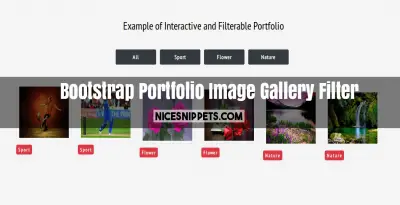 Bootstrap Portfolio Image Gallery Filter Using Filterable JS