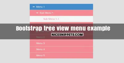 Bootstrap tree view menu example