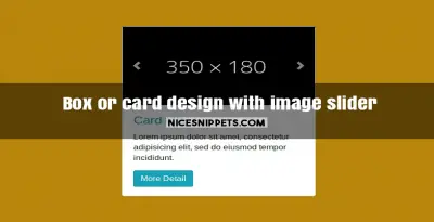 Box or card design with image slider