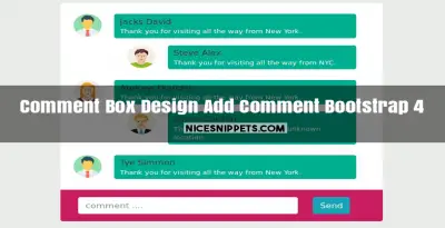 Comment Box Design with Add Comment Usign Bootstrap 4