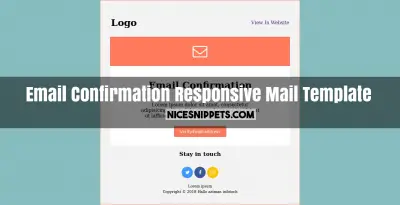 Email Confirmation Responsive Mail Template Desing