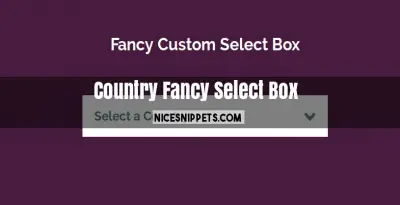 Fancy Country Select Box Design html,css and jquery