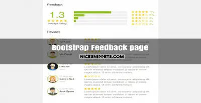 Feedback page responsive design using bootstrap