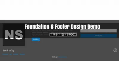 Foundation 6 Footer Design Example