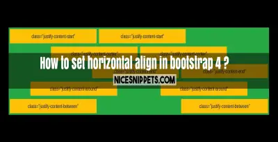 How to set horizontal align in bootstrap 4 ?