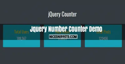Jquery Number Counter Demo With Counterup and Bootstrap