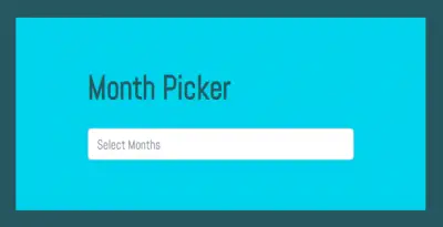 Responsive Month Picker Using Bootstrap 4