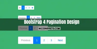 Simple Bootstrap 4 Pagination Design
