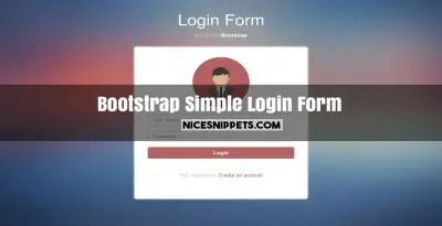 Simple login form design using bootstrap
