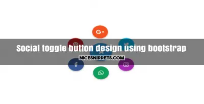 Social toggle button design using bootstrap