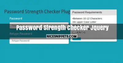 Password Strength Checker Jquery Bootstrap Example with Demo